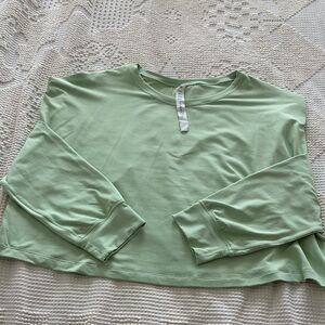 Lululemon muscle love long sleeve shirt size 10 creamy mint